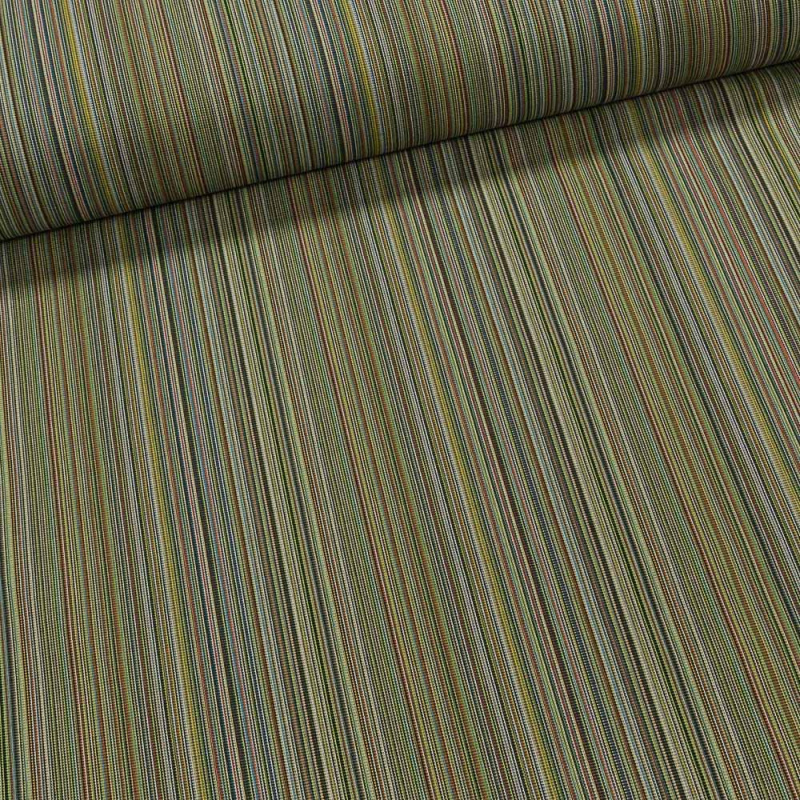 Potahové akrylové plátno (dralon, teflon) na zahradní nábytek, tenký zelený proužek, š.160cm (látka v metráži)