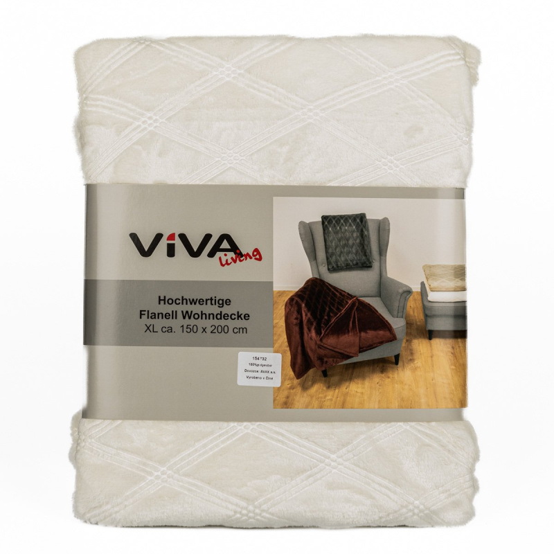 Avax deka mikroflanel KOSOKÁRO, smetanová, 150x200cm