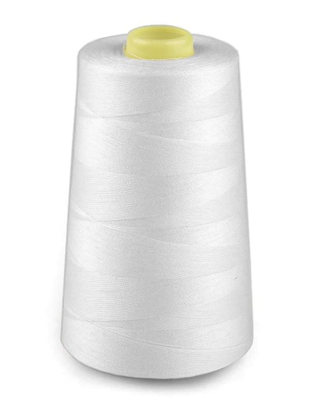 NTF univerzální poylesterová oděvní nit pro overlocky/průmyslové/klasické šicí stroje, 502 bílá, návin 5000yd (4572m)