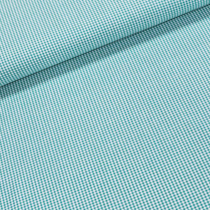 Bavlněný kanafas PEARL GREEN 0,3x0,3cm zelený, š.160cm (látka v metráži)