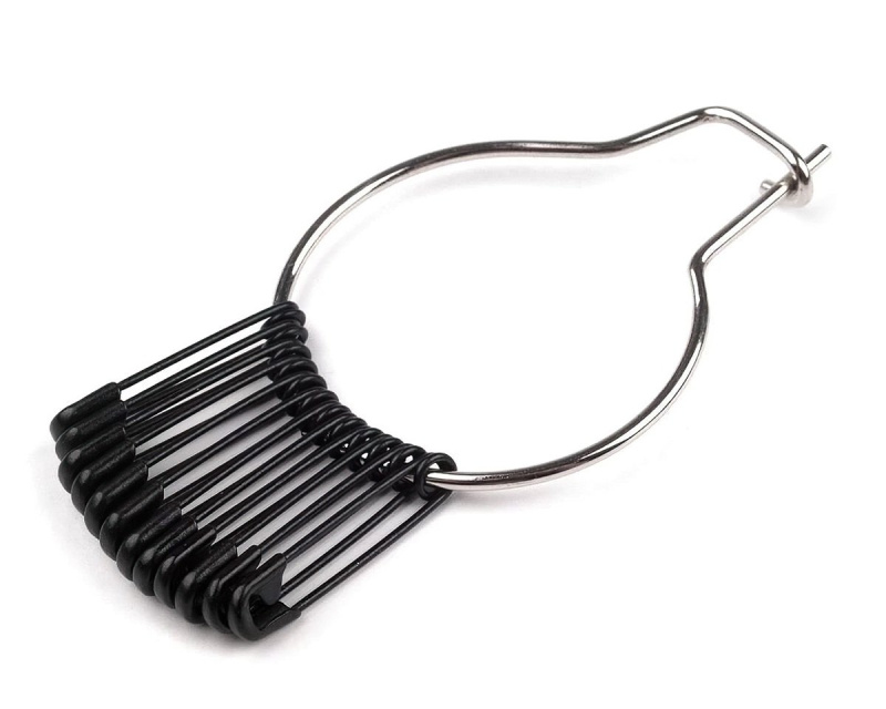 Storex Celokovové spínací špendlíky KOH-I-NOOR 60973/310, černé, 19mm na kolečku, 12 kusů