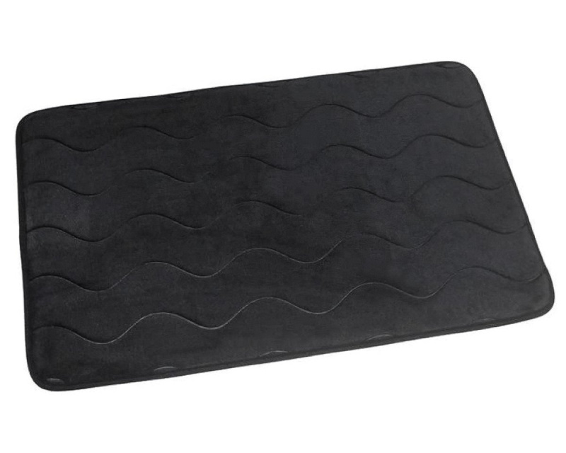 Praktik Koupelnová předložka mikrovlákno SUMBA 23, černé vlnky, 45x75cm