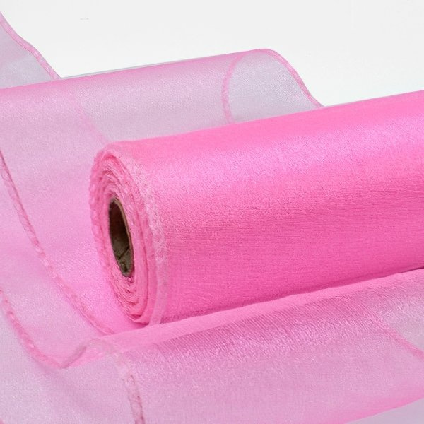 Organza dekorační 43562/5152 neonově růžová, šíře 12cm, návin 9m