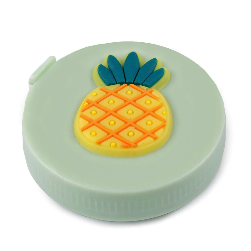 Stoklasa Krejčovský svinovací metr s 3D obrázkem 900256/07 mentolový - ananas, oboustranný metry/palce/inches, plastový, délka 150cm/60inch