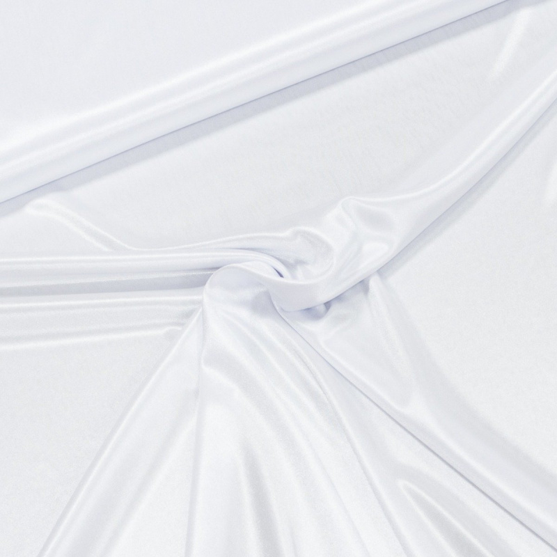 Podšívka polyesterová elastická / úpletová, jednobarevná bílá, š.150cm (látka v metráži)