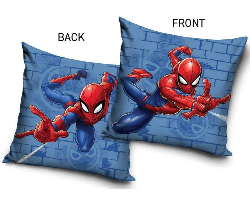 Carbotex dětský polštář SPIDERMAN SÍLA PAVUČINY, modrý, 40x40cm