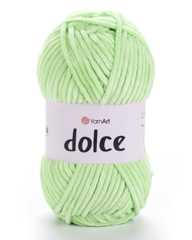 Pletací příze YarnArt DOLCE 850 hráškově zelená, efektní, 100g/120m