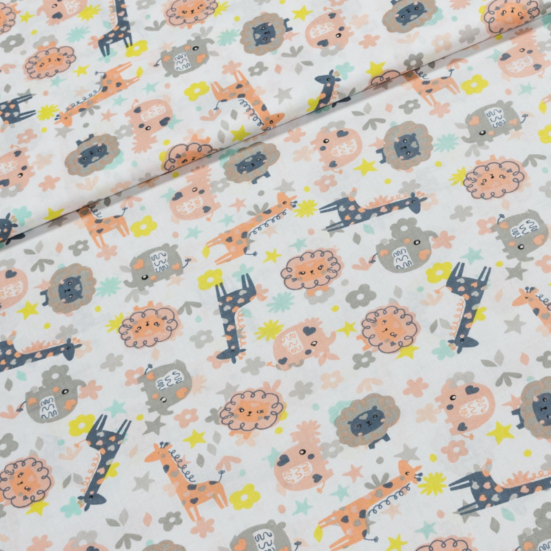 Bavlněné plátno dětské POLO SAFARI, lososová, š.140cm (látka v metráži)