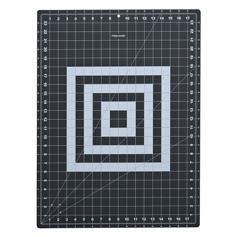 DECRA Řezací podložka na látky, patchwork FISKARS, samosvorná, šedá, 45x60cm