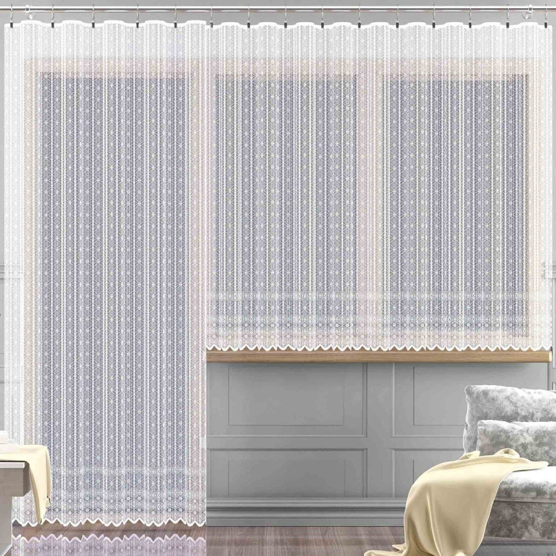 Forbyt žakarová kusová záclona MIA jednobarevná bílá, výška 170 cm x šířka 350 cm (na okno)