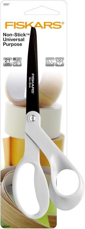 Krejčovské nůžky FISKARS TITANOVÉ 1004721, Non stick, s měkkou ergonomickou rukojetí, délka ostří 9.5cm, celková délka 21 cm