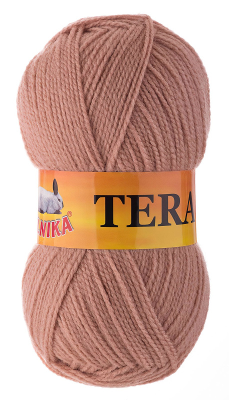 Pletací příze Vlnika TERA 012 tmavě pudrová, klasická, 100g/310m