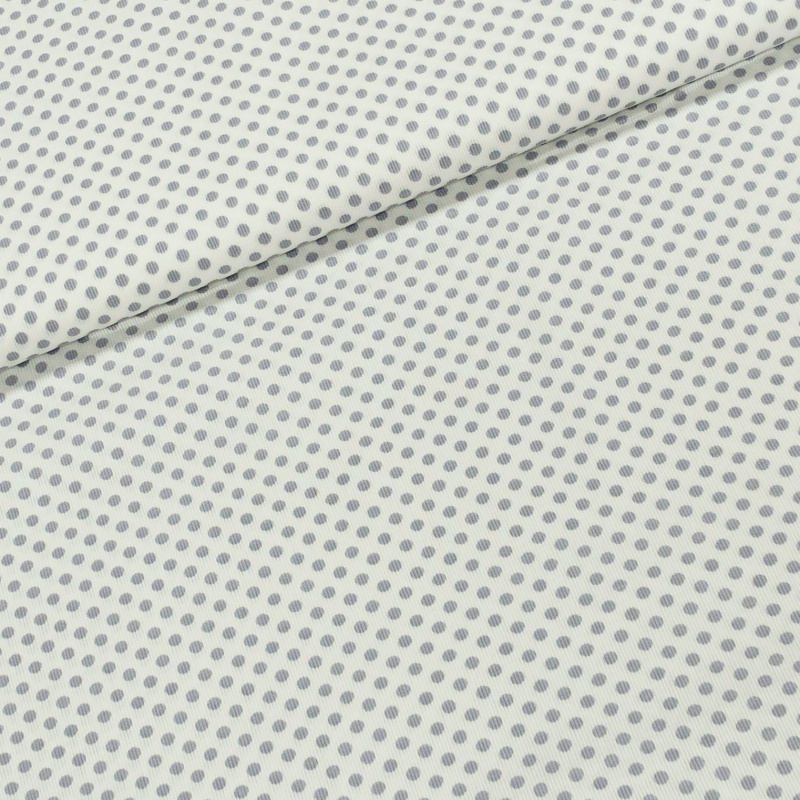 Bavlněné plátno šedý puntík na bílé, š.150cm (látka v metráži)