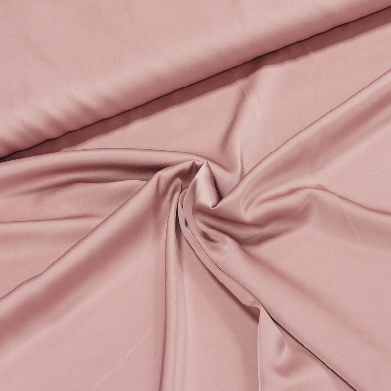 Satén streč, jednobarevná starorůžová, š.150cm (látka v metráži