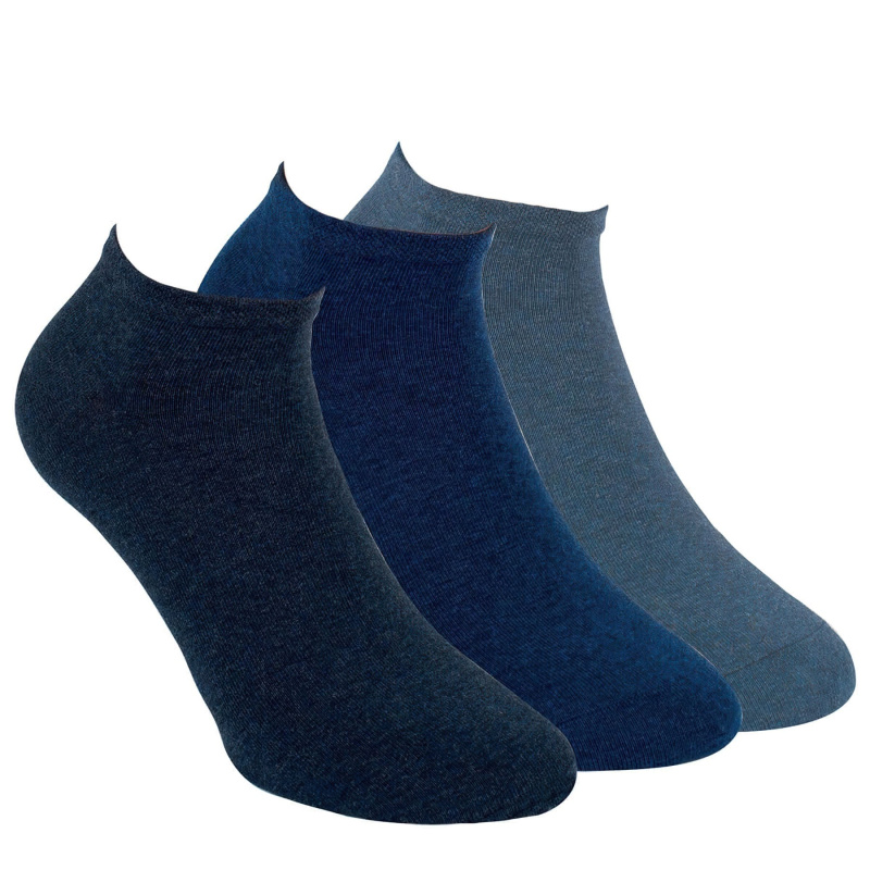 RS Ponožky bavlněné sneakers 35015, barevné mix, letní, elastické, pánské, 3 páry, vel. 43-46