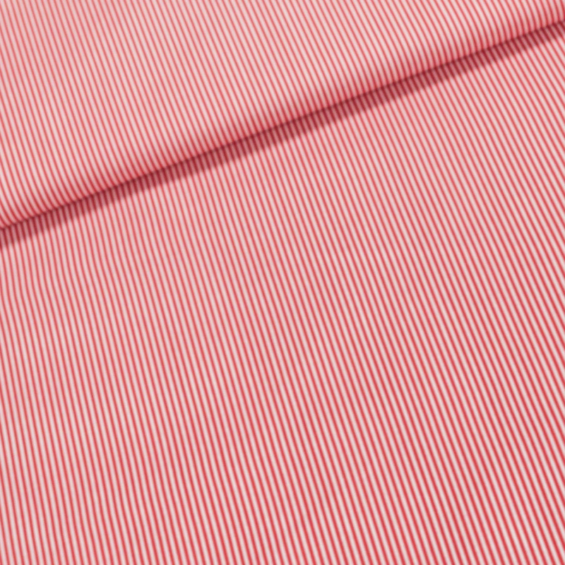 Bavlněné plátno Jolana JO002/01 bílý proužek a červený 2mm, š.150cm (látka v metráži)