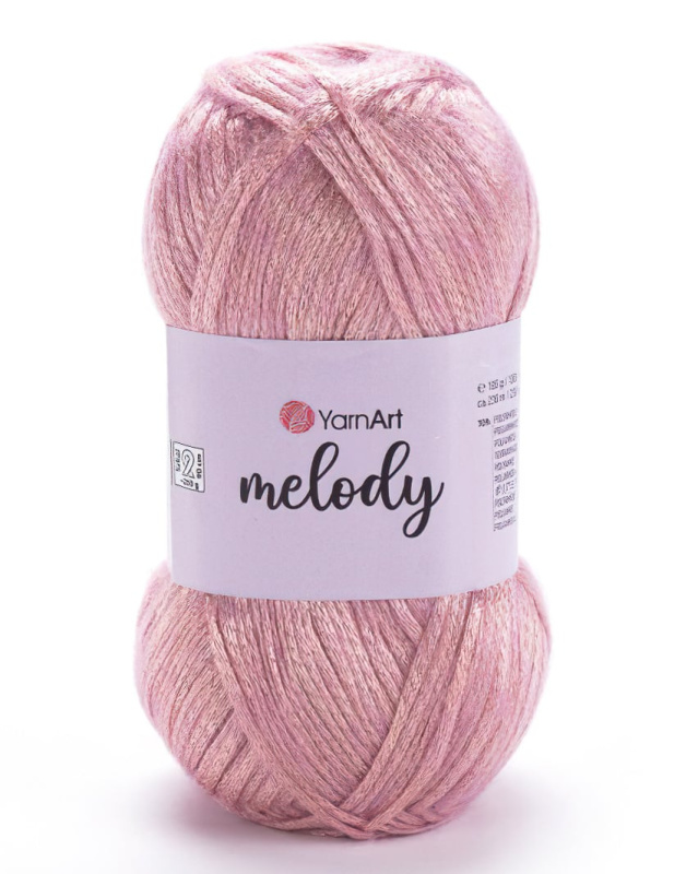 Pletací / háčkovací příze YarnArt MELODY 897 jemně růžová, efektní, 100g/230m