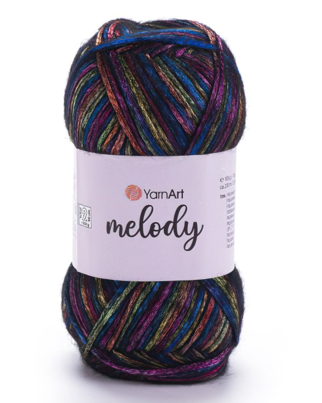 Pletací / háčkovací příze YarnArt MELODY 901 multikolor, efektní, 100g/230m