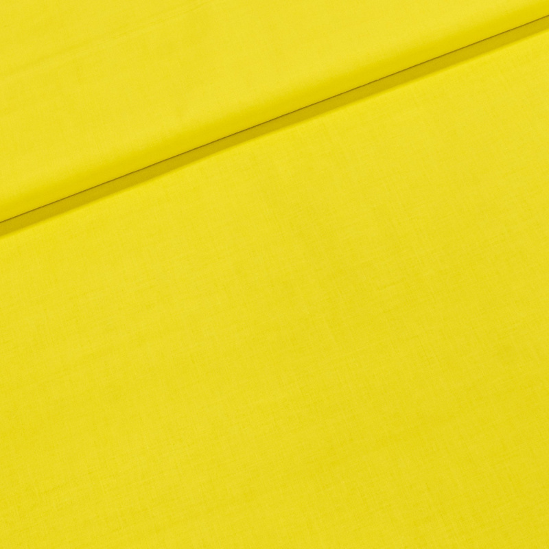Bavlněné plátno UNI LEMON 1373, jednobarevné ostře žluté, š.150cm (látka v metráži)