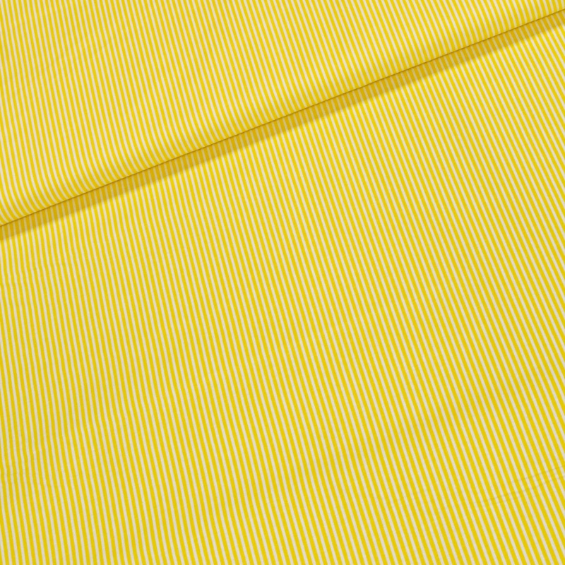 Bavlněné plátno 1361101/36 tenký žlutý proužek, š.150cm (látka v metráži)