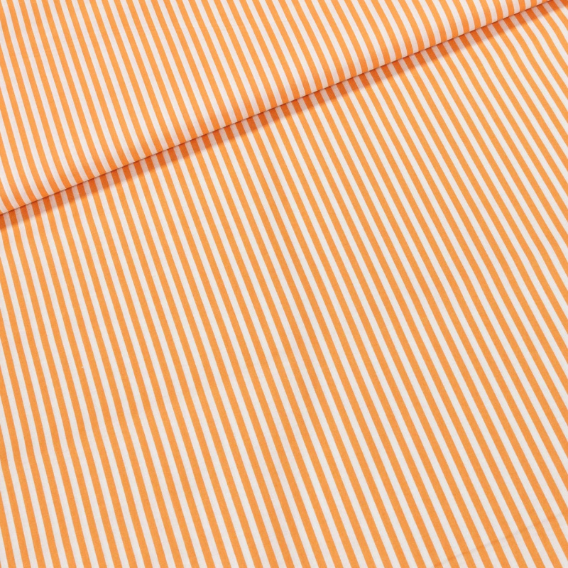 Bavlněné plátno DIANA oranžový proužek, š.140cm (látka v metráži)