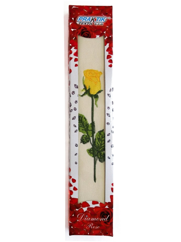 Praktik Dárkové balení froté ručníku 02, žlutá růže, 50x90cm 1 kus