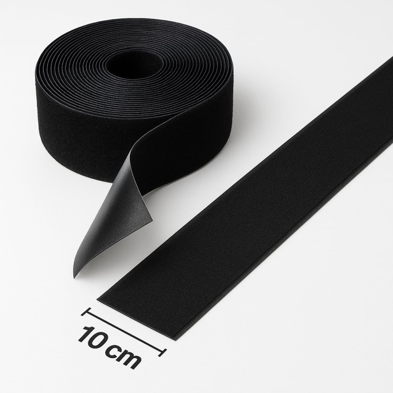 Stoklasa Suchý zip háček + plyš samolepící černý, šířka 10cm (v metráži)