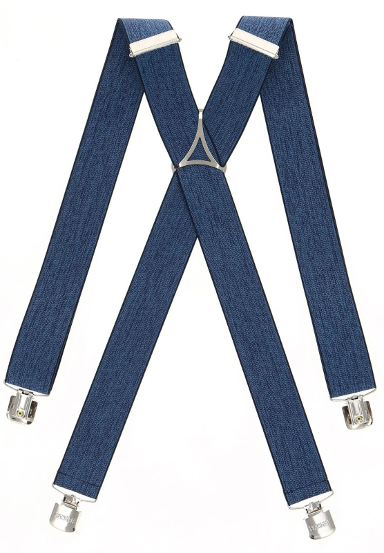 Ranger Šle pánské RANGER Dt35.033, délka 130cm, šíře 3,5cm, tvar X, modrý melír