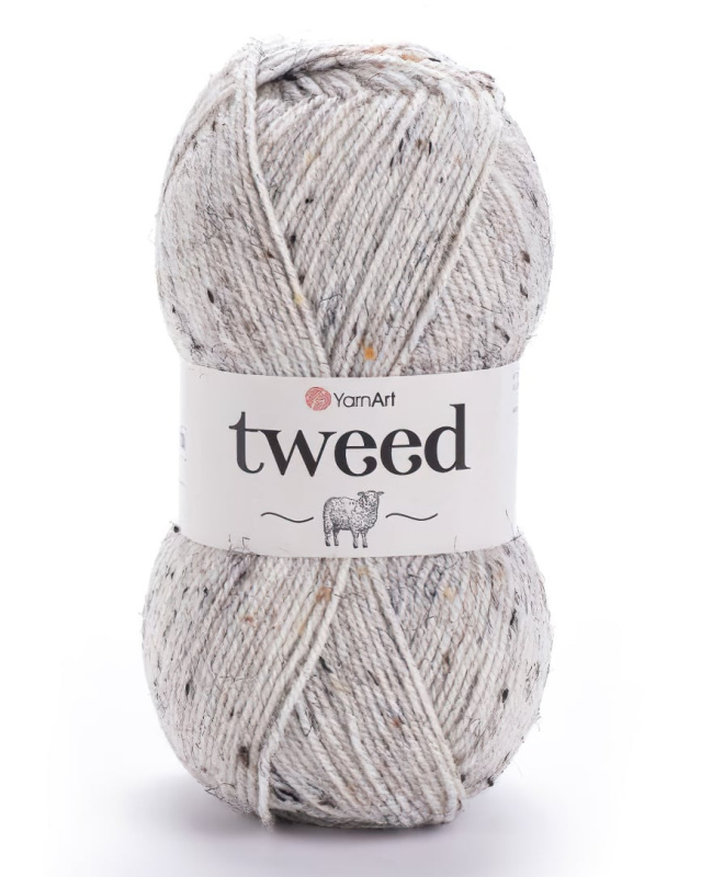 YarnArt pletací příze TWEED 221 přírodní s barevnými nopky, 100g/300m