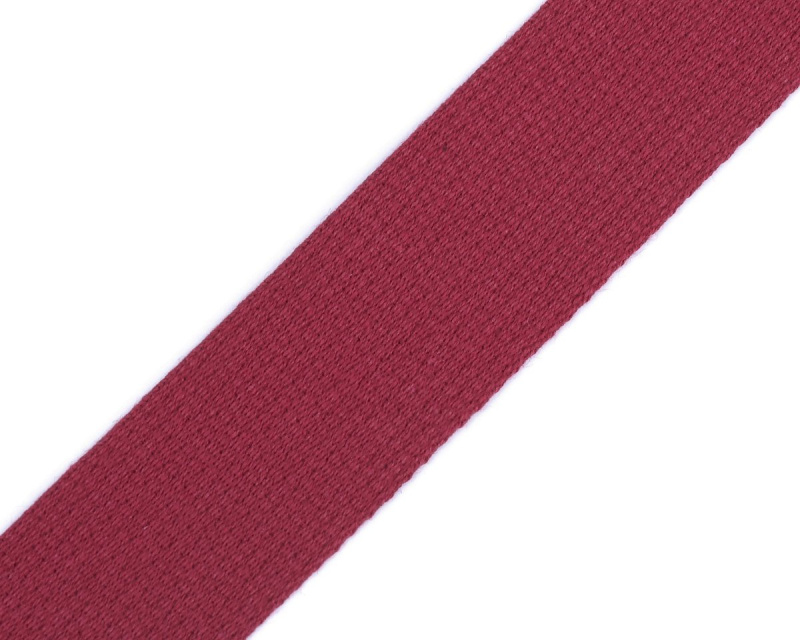 Popruh bavlněný 490011/8550 vínový, šíře 3cm (popruh v metráži)