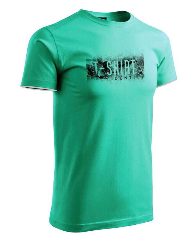 SCHARF Pánské tričko S00303/50 bavlněné, krátký rukáv, mentolová, velikost XL