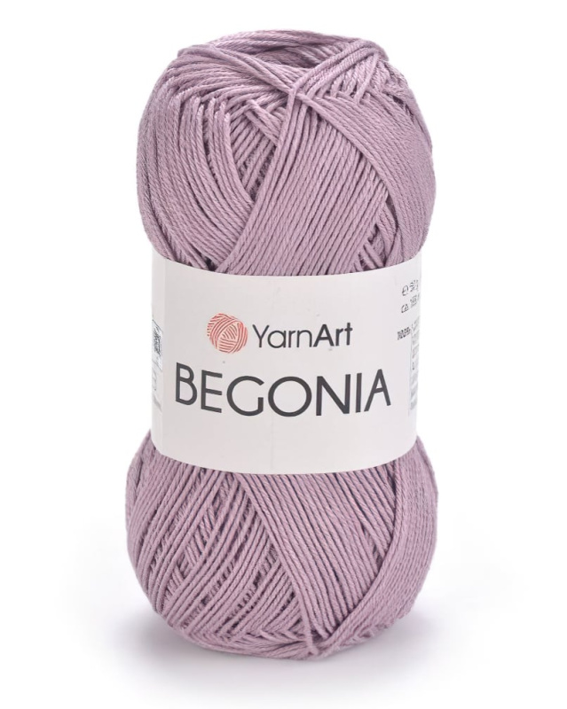YarnArt Pletací / háčkovací příze YarnArt BEGONIA 4931 starorůžová / fialová, jednobarevná, mercerovaná, 50g/169m