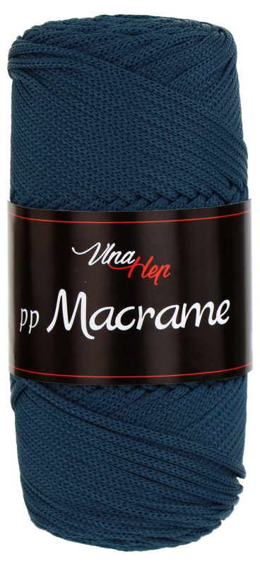 Pletací / háčkovací příze Vlna-Hep PP MACRAME 4603 tmavě modrá, jednobarevná, 100g/85m