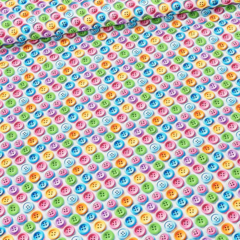 Bavlněné plátno B4240, knoflíky, vícebarevné, š.155cm (látka v metráži)