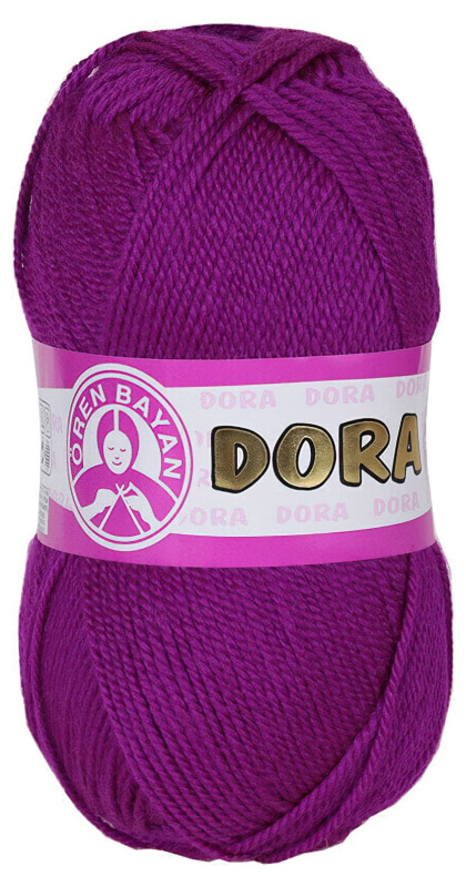 Pletací příze Madame Tricote paris DORA 047 tmavá cyklámen, klasická, 100g/250m
