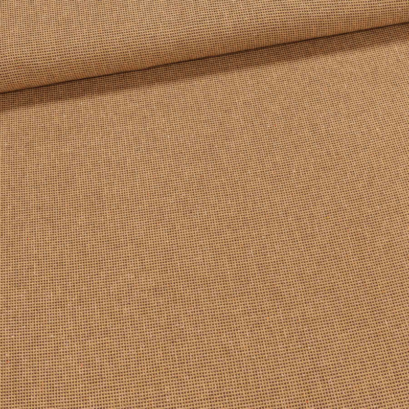 Potahová látka LITEX béžovo-hnědá drobná kostička, š.120cm (látka v metráži)