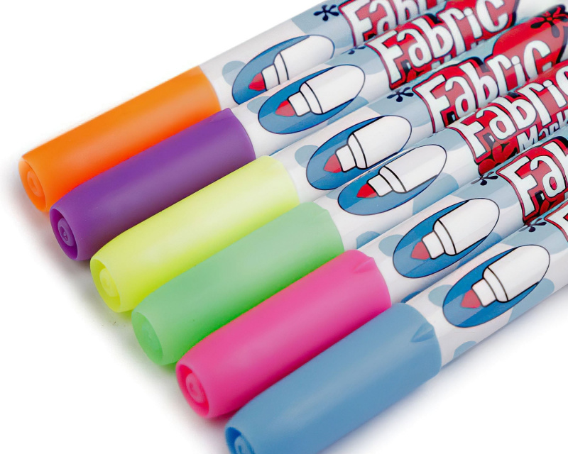Stoklasa Fixy na textil 750625/3 mix barev, neon, sada 6ks