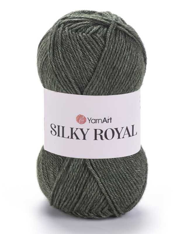 YarnArt pletací příze YarnArt SILKY ROYAL 446 zelená, klasická 50g/140m
