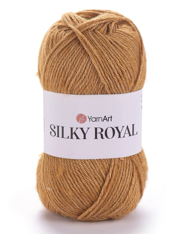 YarnArt pletací příze YarnArt SILKY ROYAL 445 medová, klasická 50g/140m