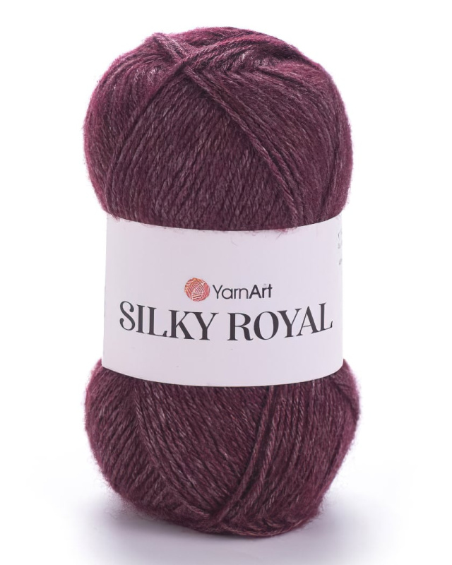 YarnArt pletací příze YarnArt SILKY ROYAL 444 vínová, klasická 50g/140m