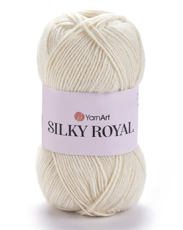 YarnArt pletací příze YarnArt SILKY ROYAL 430 smetanová, klasická 50g/140m