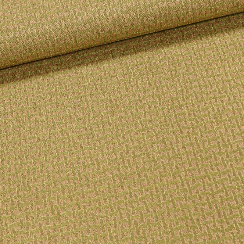 Mantis potahová látka PL5, béžovo-zelené čárky, š.140cm (látka v metráži)