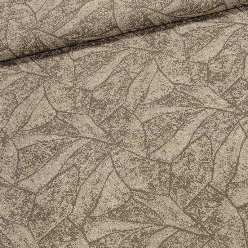 Mantis potahová látka PL4 ABSTRAKT, béžovo-hnědý vzor, š.140cm (látka v metráži)