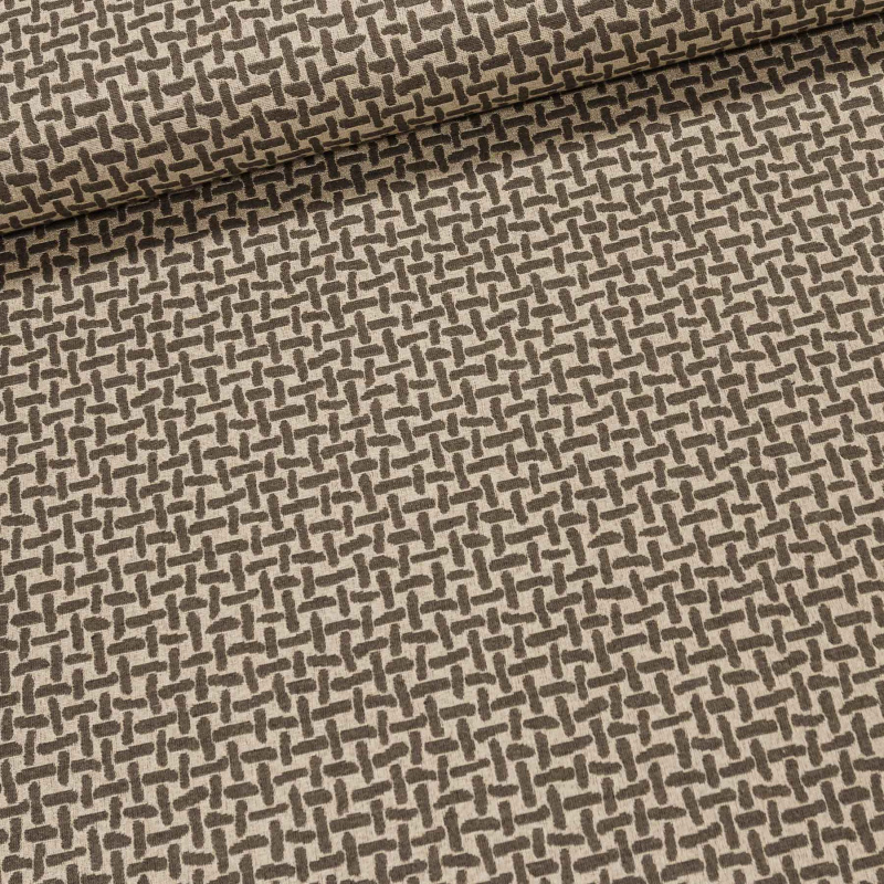 Mantis potahová látka PL5b, béžovo-hnědé čárky, š.140cm (látka v metráži)