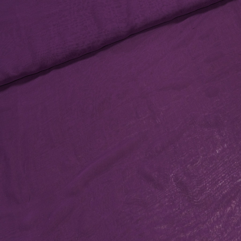 Šatovka polyesterová / šifon UNI 14, jednobarevný fialový, š.150cm (látka v metráži)