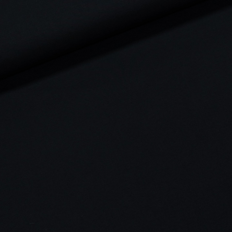 Bavlněný úplet TEPLÁKOVINA, jednobarevná uni černá, š.170cm (látka v metráži)