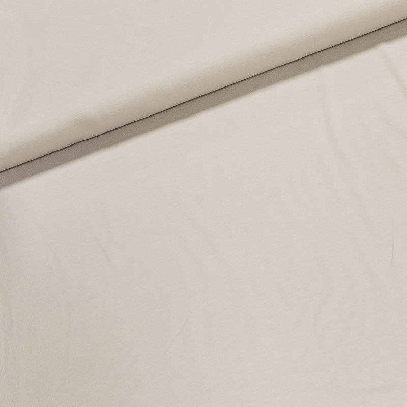 Viskózový úplet UNI PR0001-052, jednobarevný světle béžový, š.145cm (látka v metráži)