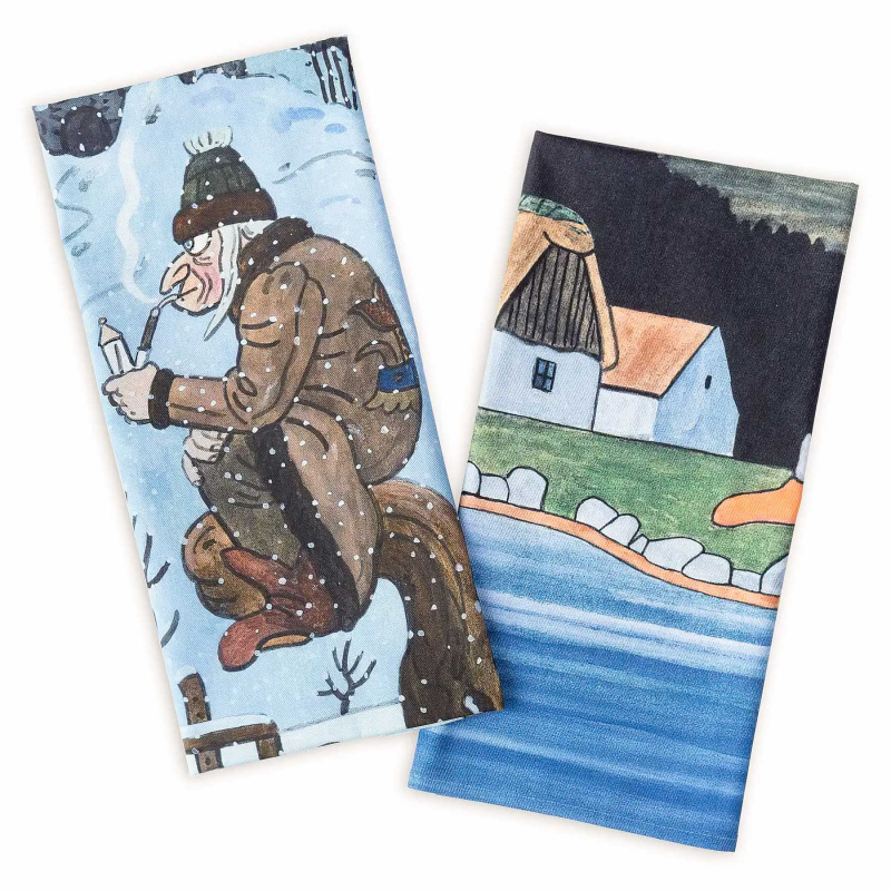 Matějovský utěrky JOSEF HASTRMAN, modrá, 2 kusy 50x70cm