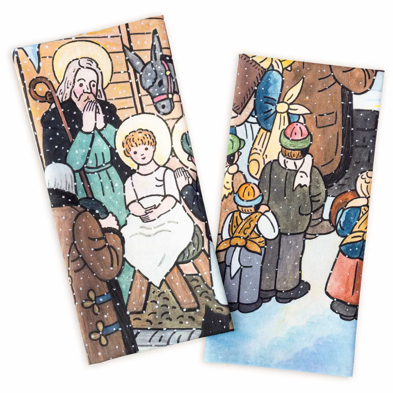 Matějovský utěrky JOSEF VÁNOČNÍ KOLEDY, modrá, 2 kusy 50x70cm