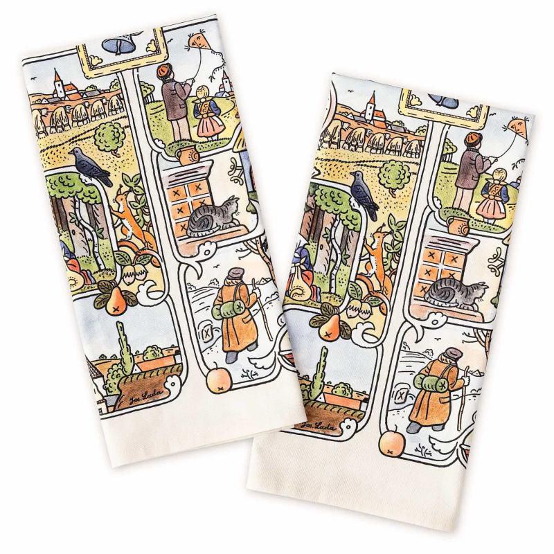 Matějovský utěrky JOSEF ČTYŘI ROČNÍ OBDOBÍ, bílá, 2 kusy 50x70cm